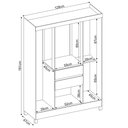 Ver imagem 4 de Guarda Roupa Casal Flex 6 Portas 2 Gavetas Ecom II D02 Branco/Rosa/Branco - Mpozenato