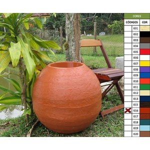 Vaso Planta 60x60 Esférico Rústico Polietileno - TERRACOTA 016