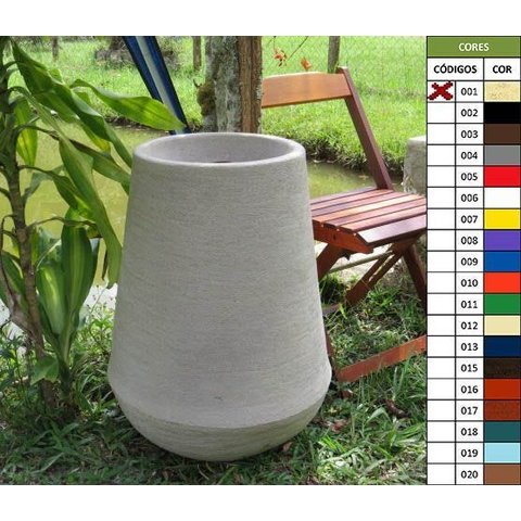 Vaso Planta 65x35 Egípcio Rústico Polietileno - AREIA 001