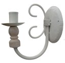 Ver imagem 1 de Arandela Decorativa para Sala de Jantar Artesanato Ferro e Madeira - Branco
