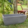 Vaso Planta 80x30 Jardineira Floreira Polietileno - CINZA CIMENTO 004 - 2