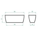 Ver imagem 4 de Vaso Planta 80x30 Jardineira Floreira Polietileno - CINZA CIMENTO 004