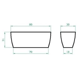 Vaso Planta 80x30 Jardineira Floreira Polietileno - CINZA CIMENTO 004 - 4