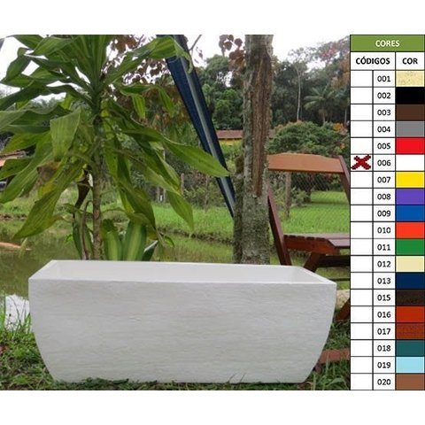 Vaso Planta 80x30 Jardineira Floreira Polietileno - BRANCO 006