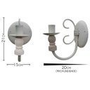 Ver imagem 2 de Arandela Luminária de Parede Simples para Corredor Sala de Estar - Branco