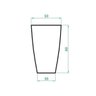 Kit Vaso Planta + Prato Rodízio 80x50 Oval Moderno Polietileno - FERRUGEM 017 - 2