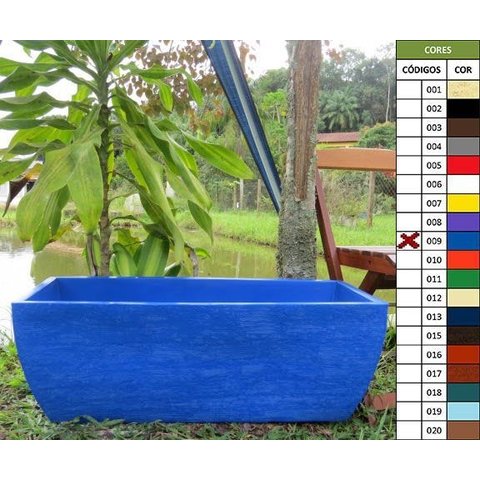 Vaso Planta 80x30 Jardineira Floreira Polietileno - AZUL ARARA 009