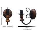 Ver imagem 2 de Arandela Luminária de Parede Simples para Corredor Sala de Estar - Verniz