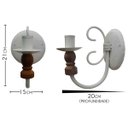 Ver imagem 2 de Arandela Luminária de Parede Simples para Corredor Sala de Estar - Branco & Verniz