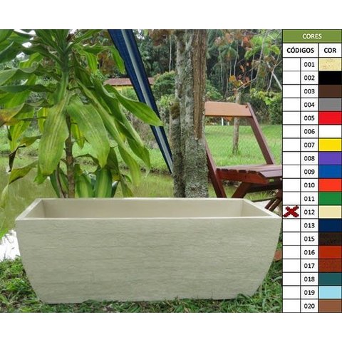 Vaso Planta 80x30 Jardineira Floreira Polietileno - BEGE CASTANHA 012