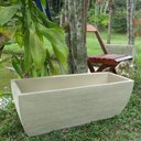 Ver imagem 2 de Vaso Planta 80x30 Jardineira Floreira Polietileno - BEGE CASTANHA 012