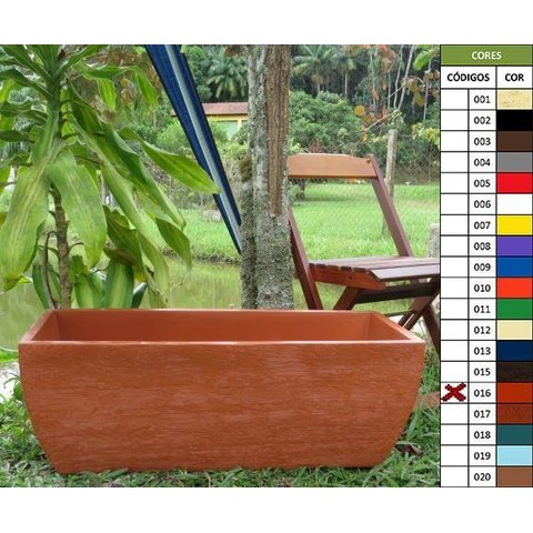 Vaso Planta 80x30 Jardineira Floreira Polietileno - TERRACOTA 016