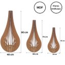 Ver imagem 2 de Vaso de Chão Decorativo Grande Capadócia Mdf:mdf Cru/kit com 3 - 90x40cm, 75x40cm e 60x30cm