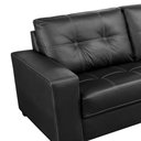 Ver imagem 5 de Sofá Olga 2 Lugares 206cm Preto Couro Confortável para Ambientes Pequenos Sallar Home