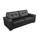 Ver imagem 3 de Sofá Olga 2 Lugares 206cm Preto Couro Confortável para Ambientes Pequenos Sallar Home