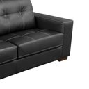 Ver imagem 2 de Sofá Olga 2 Lugares 206cm Preto Couro Confortável para Ambientes Pequenos Sallar Home