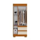 Ver imagem 2 de Guarda Roupa Acp Maya 3 Portas com Pés - Cinamomo/off White