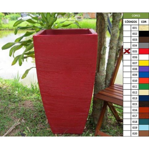 Vaso Planta 90x45 Moderno Trapézio Polietileno