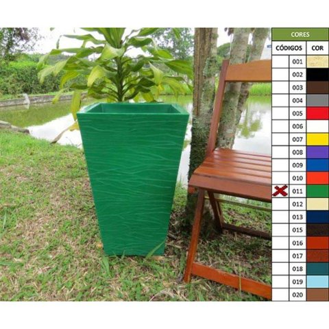 Vaso Planta 60x40 Trapézio Rústico Polietileno