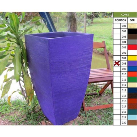 Vaso Planta 90x45 Moderno Trapézio Polietileno