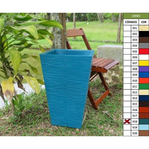 Vaso Planta 60x40 Trapézio Rústico Polietileno