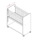 Ver imagem 6 de Mini Berço Móvel Outside Grade Móvel com Rodízios Giratórios: Branco Rosa
