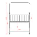 Ver imagem 7 de Mini Berço Móvel Outside Grade Móvel com Rodízios Giratórios: Branco Rosa