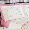 Kit Enxoval Queen Heros Floral Vermelho Ione Enxovais 4 peças - 3