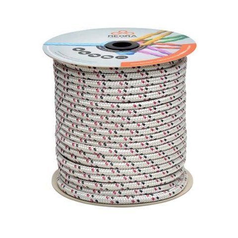 Corda Pet Trancada 12mm Rolo 105m Branca Color Regra Amarrac