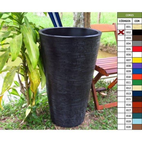 Vaso Planta 75x50 Redondo Cônico Polietileno