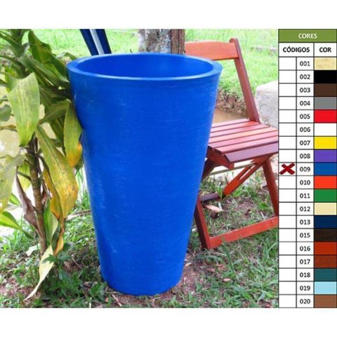Vaso Planta 75x50 Redondo Cônico Polietileno