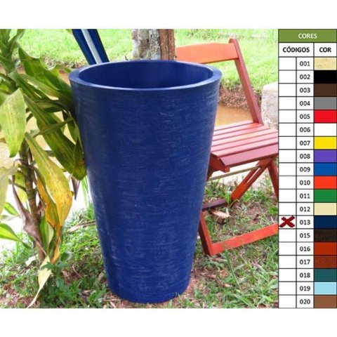 Vaso Planta 75x50 Redondo Cônico Polietileno
