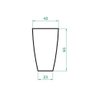 Vaso Planta 65x40 Oval Moderno Polietileno - 4