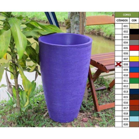 Vaso Planta 65x40 Oval Moderno Polietileno
