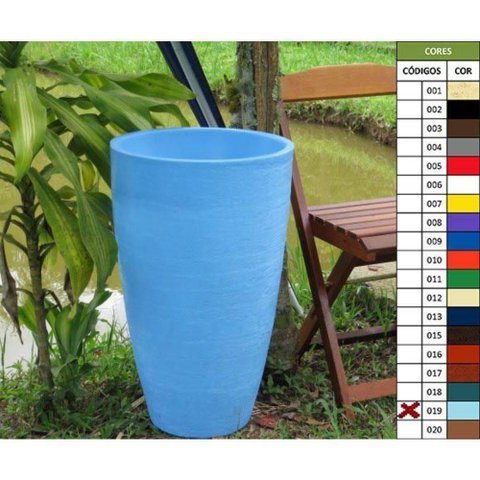 Vaso Planta 65x40 Oval Moderno Polietileno