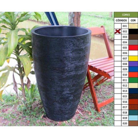 Vaso Planta 80x50 Oval Moderno Polietileno