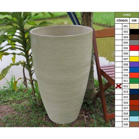 Vaso Planta 80x50 Oval Moderno Polietileno