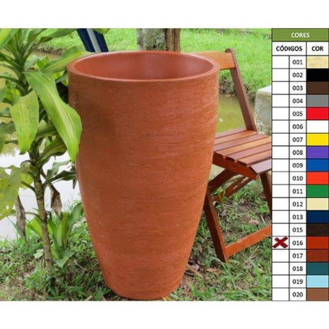 Vaso Planta 80x50 Oval Moderno Polietileno