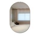 Ver imagem 4 de Espelho Oval de Parede Vidro Lapidado Decoração Quarto Sala Banheiro para Maquiagem 50x40