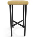 Ver imagem 6 de Kit 04 Banquetas Alta Bar Cozinha Sala de Jantar Preto Stella L02 Couríssimo Fendi - Lyam Decor