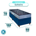 Ver imagem 3 de Cama Box Bau + Colchão Solteiro Molas Ensacadas Petrus Paropas