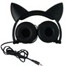 Fone Ouvido Headphone com Fio Estéreo Orelha Gato Gatinho LED Infantil P2 Exbom Hf-C22 Preto Rosa - 4