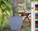 Ver imagem 1 de Kit 2 Vaso Planta 30x30 Moderno Trapézio Polietileno - CINZA CIMENTO 004