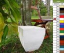 Ver imagem 1 de Kit 2 Vaso Planta 30x30 Moderno Trapézio Polietileno - BRANCO 006