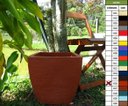 Ver imagem 1 de Kit 2 Vaso Planta 30x30 Moderno Trapézio Polietileno - TERRACOTA 016