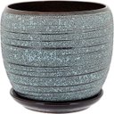 Ver imagem 3 de Cachepô Vaso Decorativo Planta Cerâmica Cinza 3 Peças