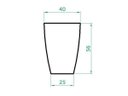 Ver imagem 3 de Kit 2 Vaso Planta 60x40 Moderno Trapézio Polietileno - CORES VARIADAS