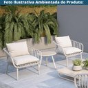 Ver imagem 3 de Mesa de Centro Redonda Noronha Fratini 60 Cm (largura) em Aço Cor Nude Área Externa