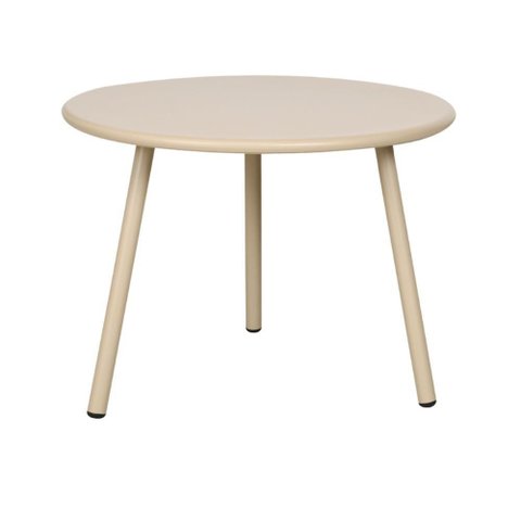 Mesa de Centro Redonda Noronha Fratini 60 Cm (largura) em Aço Cor Nude Área Externa