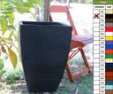 Ver imagem 1 de Kit 2 Vaso Planta 60x40 Moderno Trapézio Polietileno - PRETO 002